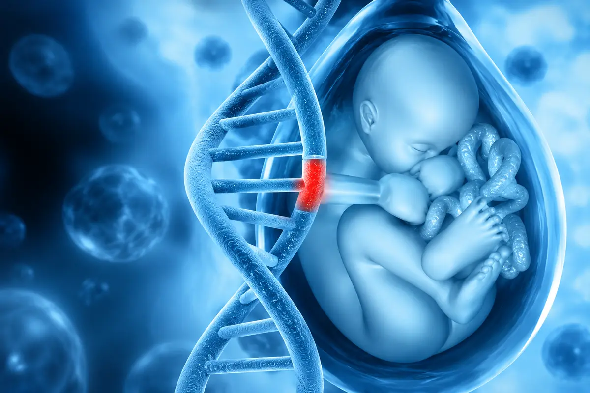 Doctor explaining fetal scan report to expecting parents